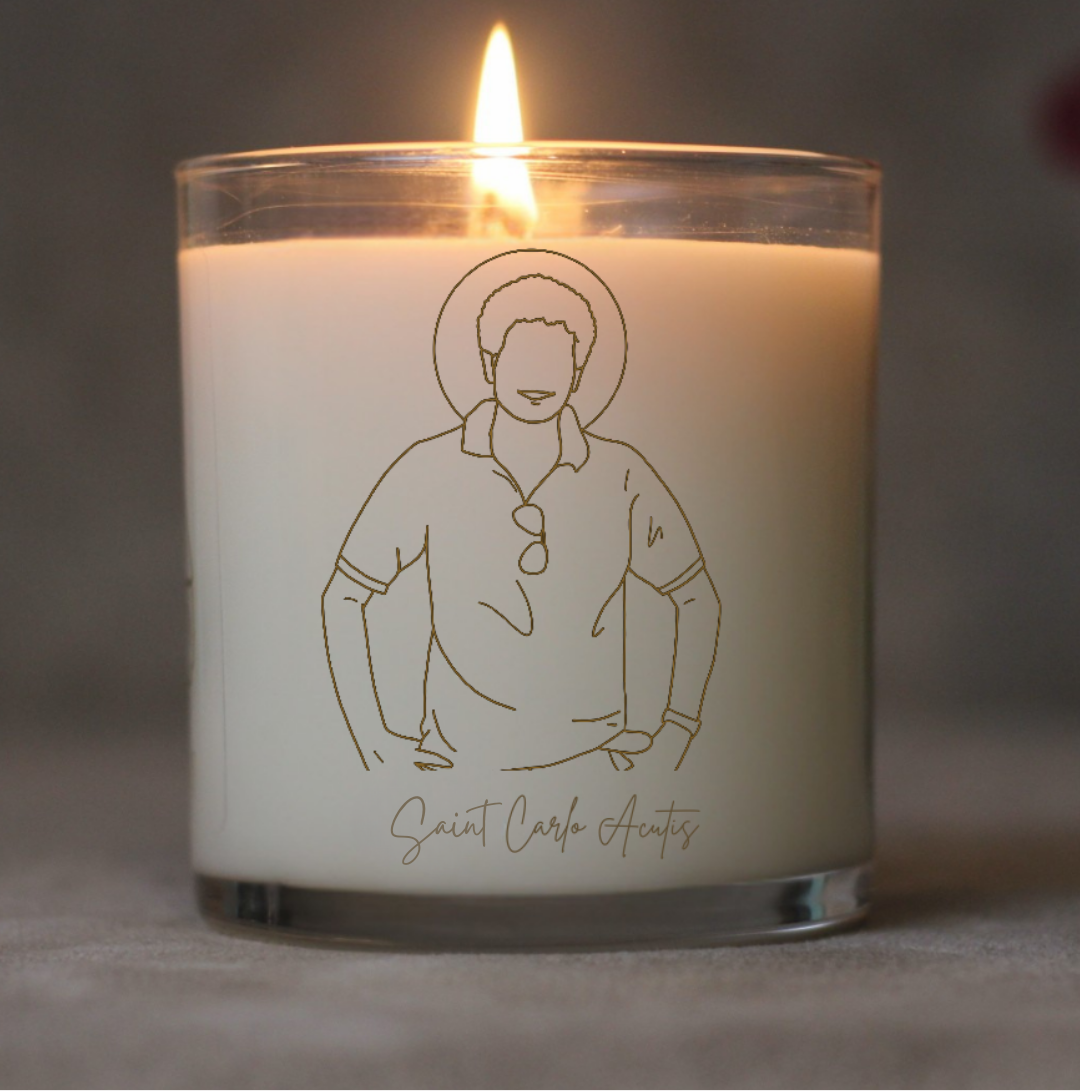 Saint Carlo Acutis Candle