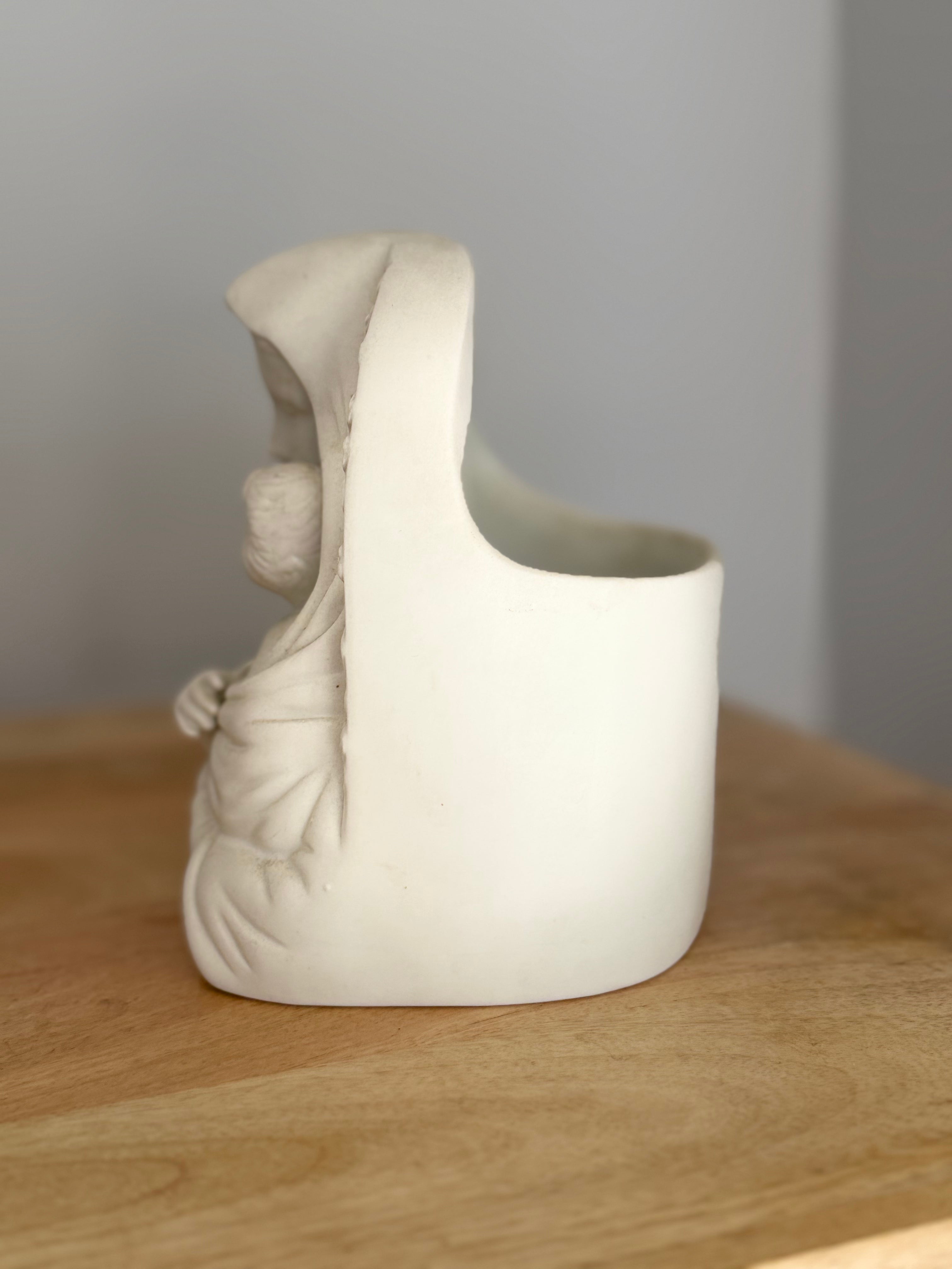 Madonna & Child Bust Bisque Planter