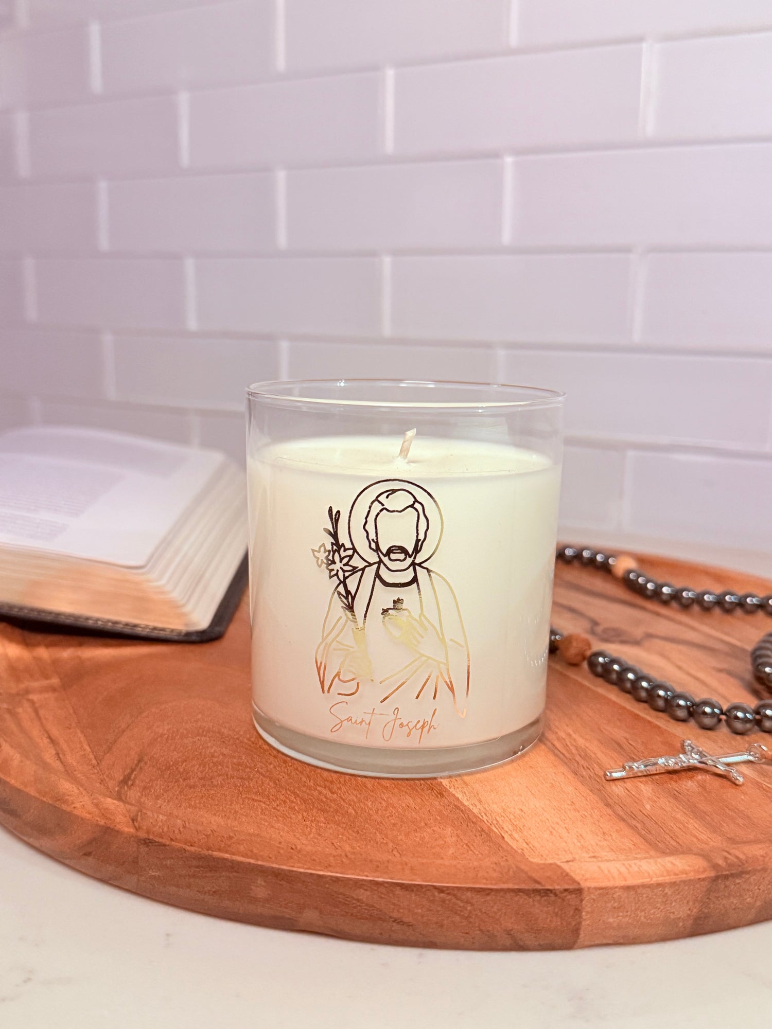 Round Candle Display Plate