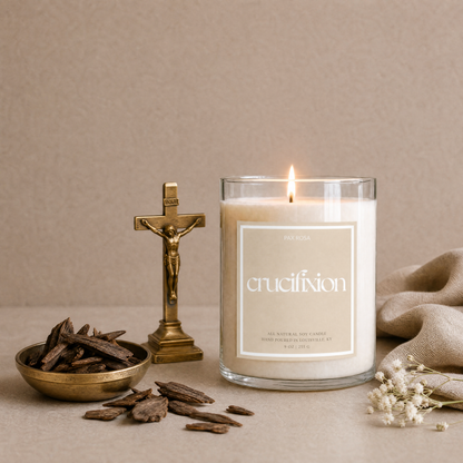 Candle labeled &