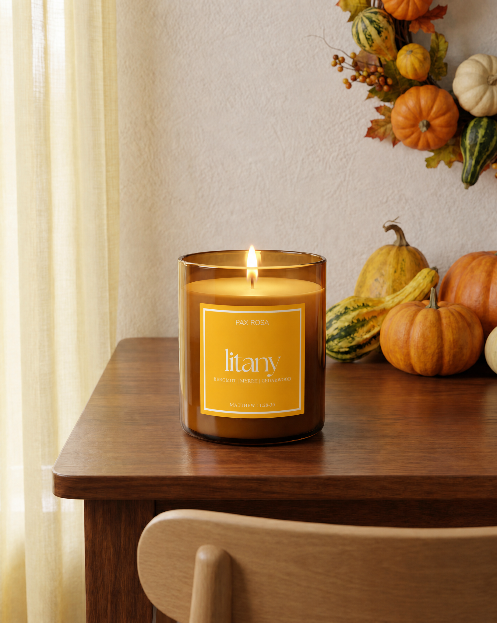 Litany | All Saints Day Catholic Candle | Hallowtide Collection