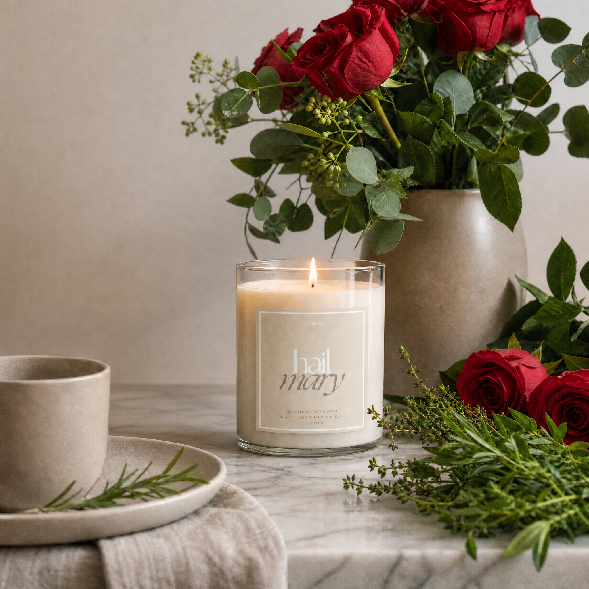 Candle with &