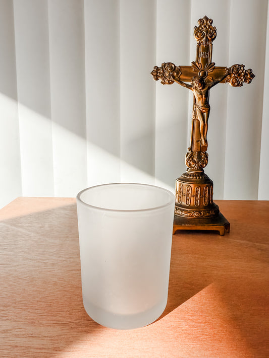 White Glass Votive