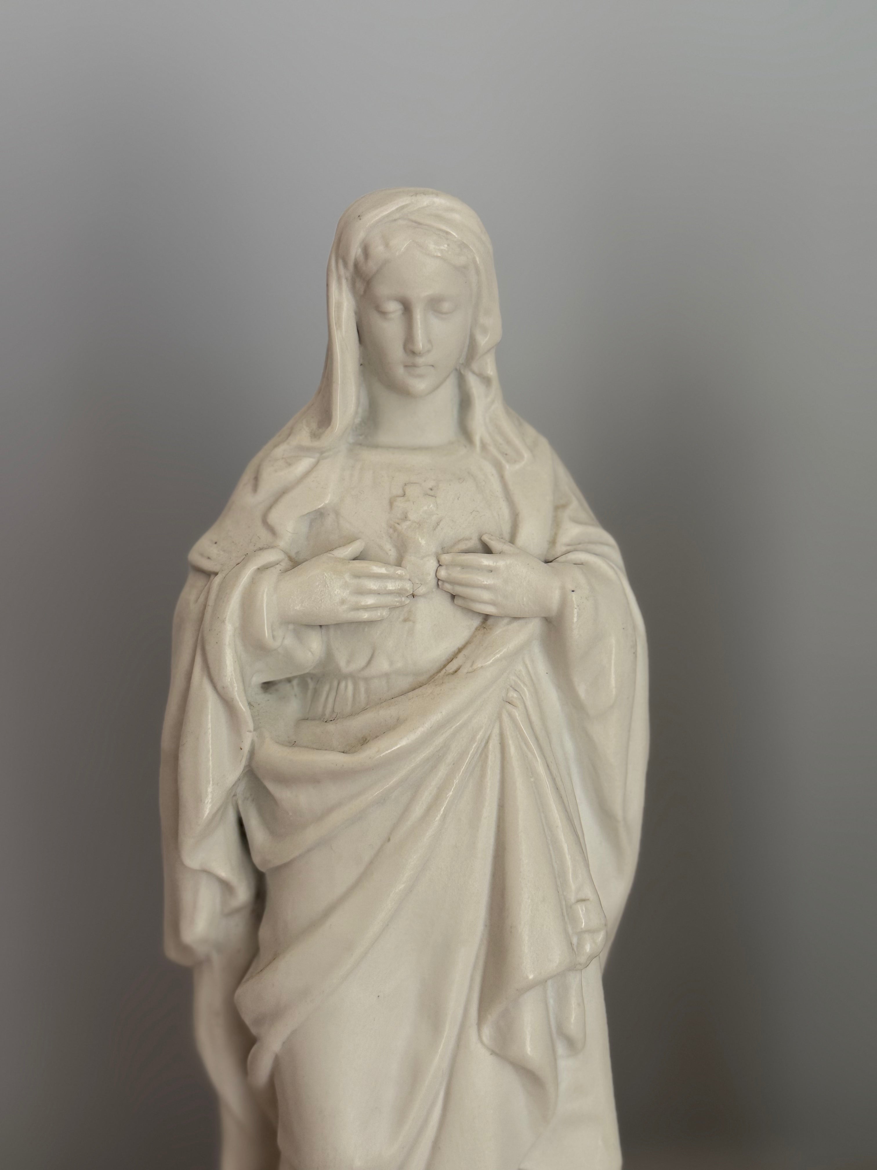 Sacred Heart of Jesus and Immaculate Heart of Mary Bisque Set