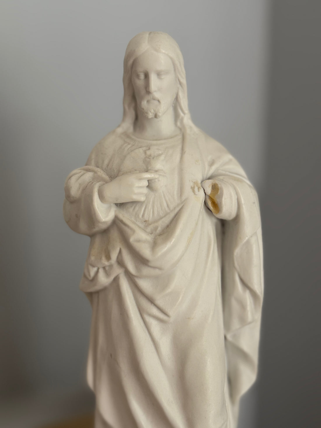 Sacred Heart of Jesus and Immaculate Heart of Mary Bisque Set