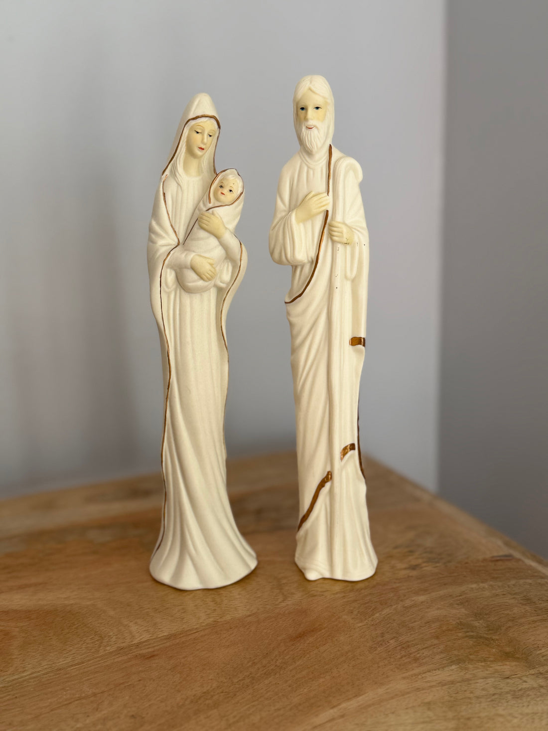 Holy Family Bisque Statue
