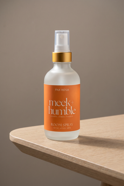 Meek+Humble Room Spray on table