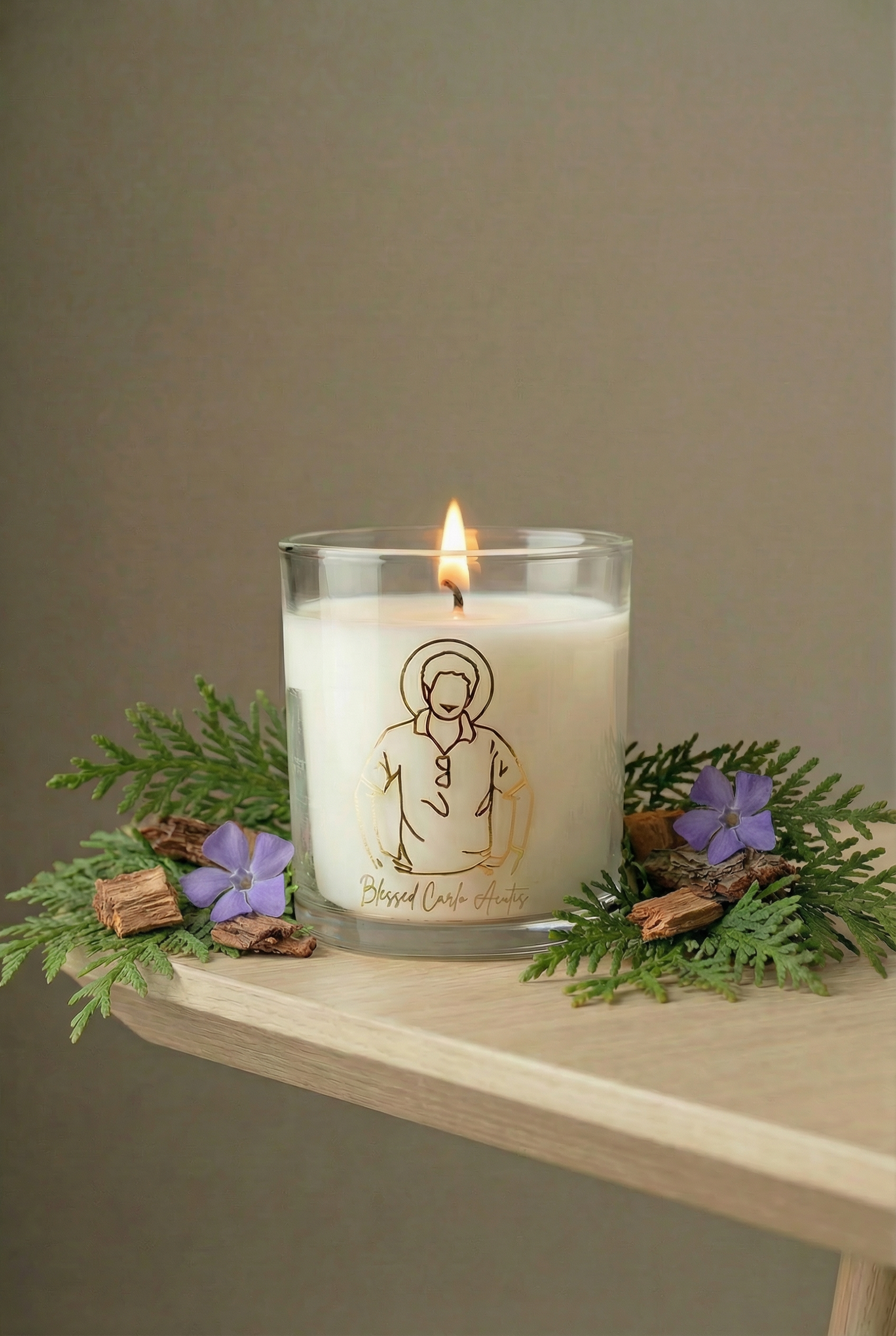 Saint Carlo Acutis Candle