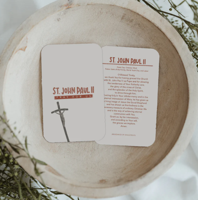 Saint John Paul II Prayer Card