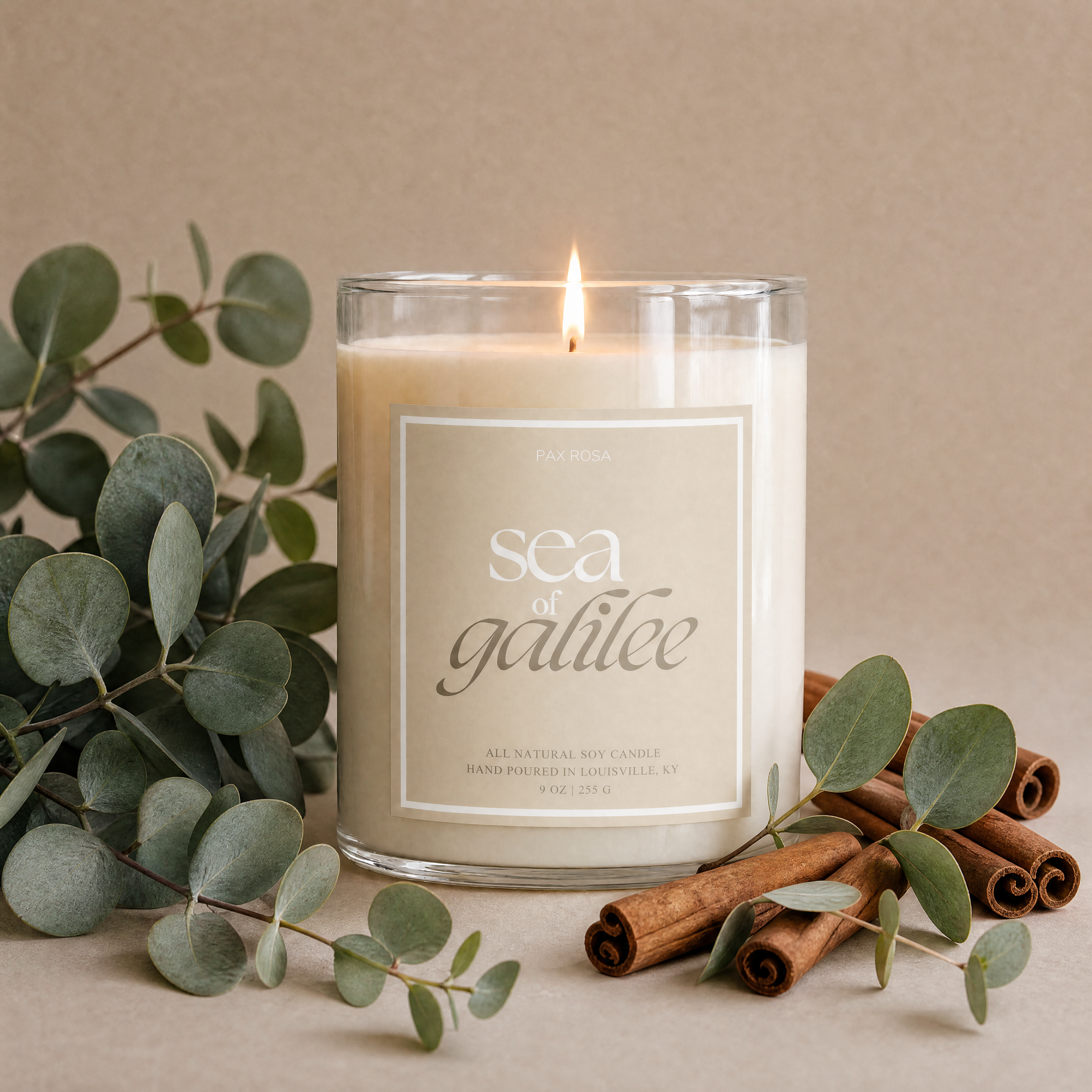 Candle labeled &